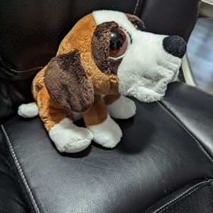 Russ. Stuffed Animal Dog. Hound Dog. Big eyes . Pouch for tooth fairy.  Plush.